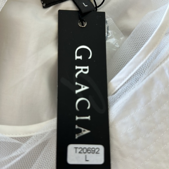 GARCIA WOMENS WHITE COTTON TOP LARGE - Picture 6 of 7